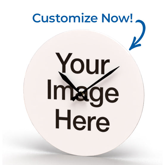 Personalized <br>Round Acrylic Wall Clock 10.75"