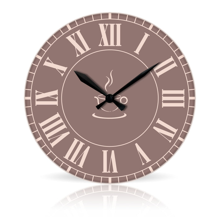 Coffee Time <br>Round Acrylic Wall Clock 10.75"