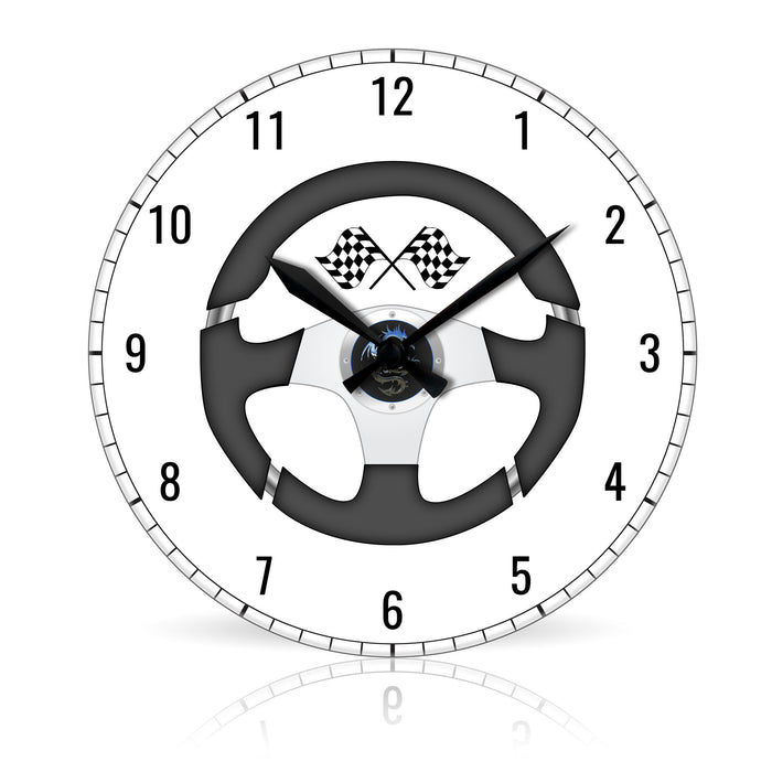 Drive <br>Round Acrylic Wall Clock 10.75"