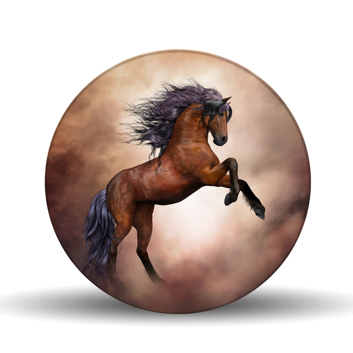 Stallion <br>Glass Table Spinner 17.75"