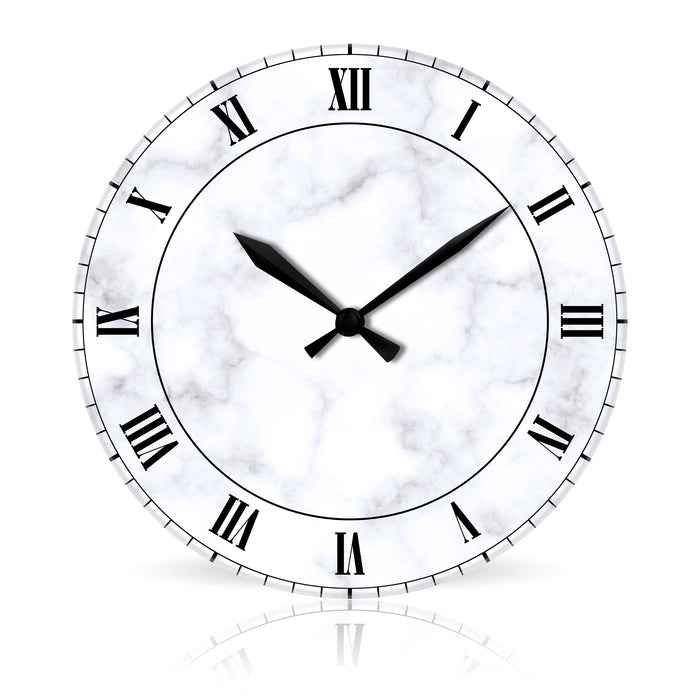 Marble <br>Round Acrylic Wall Clock 10.75"