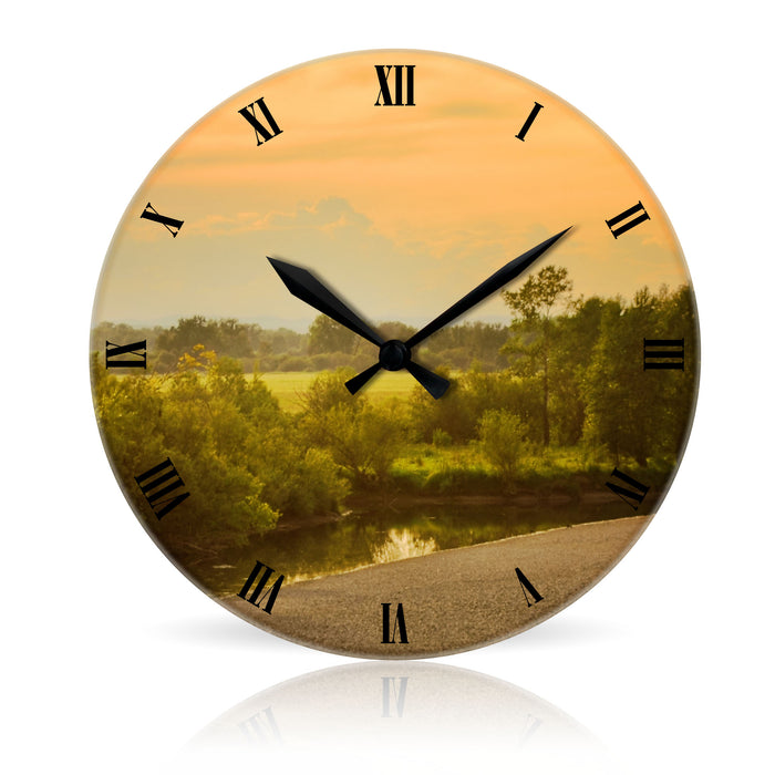 Meadow <br>Round Acrylic Wall Clock 10.75"