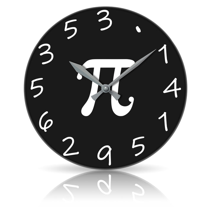 Pi <br>Round Acrylic Wall Clock 10.75"
