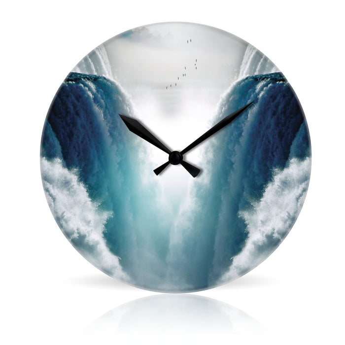 Waterfalls <br>Round Acrylic Wall Clock 10.75"