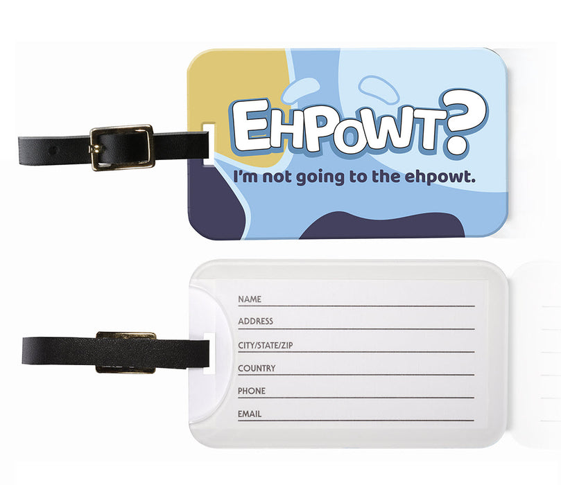 Blue EHPOWT Luggage Tag - Bag Tag with contact card insert