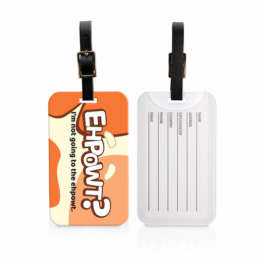 Orange EHPOWT Luggage Tag - Bag Tag with contact card insert