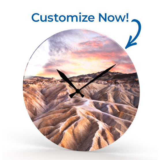 Personalized <br>Round Acrylic Wall Clock 10.75"
