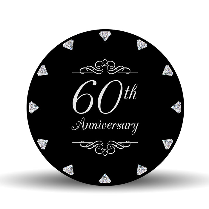 Diamond 60th Anniversary Glass Table Spinner 17.75 — The Full Color Company