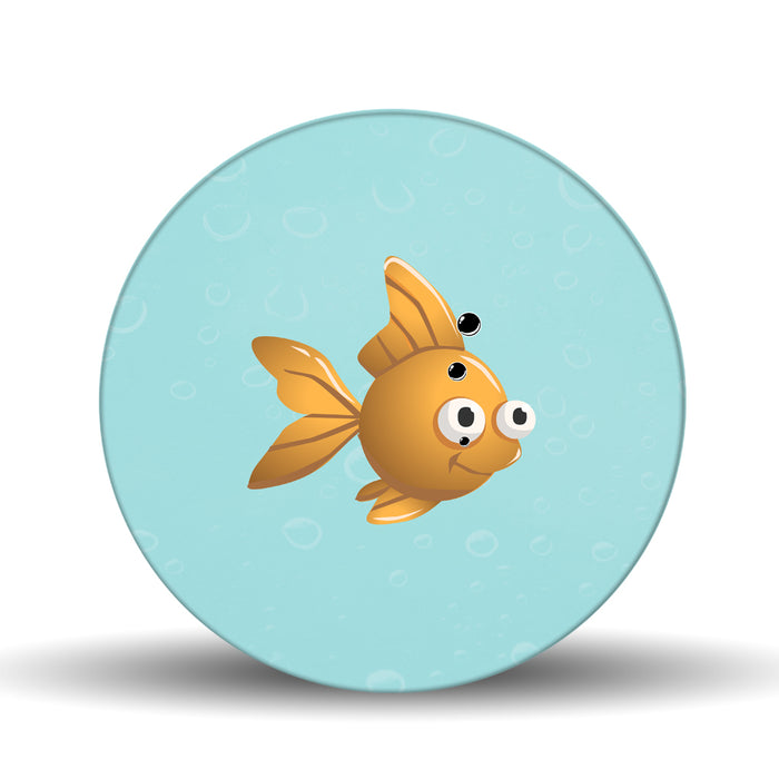 Colorful Fish <br>Glass Table Spinner 17.75"
