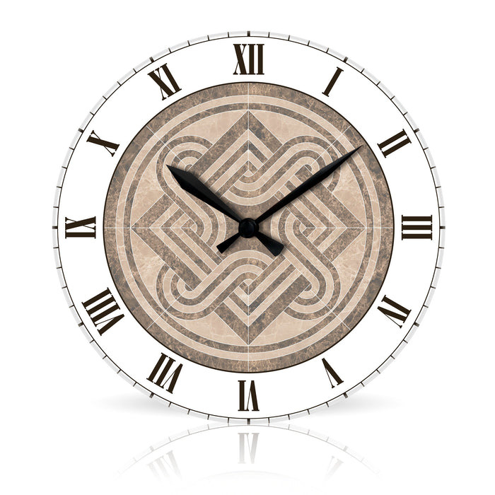 Marble <br>Round Acrylic Wall Clock 10.75"
