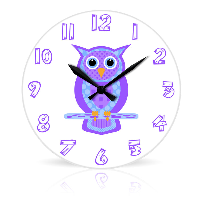 Owl <br>Round Acrylic Wall Clock 10.75"